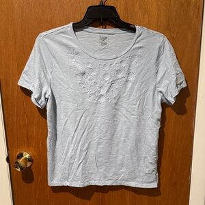 ⭐️10/$10⭐️Sky Blue Embroidered Women's Tee